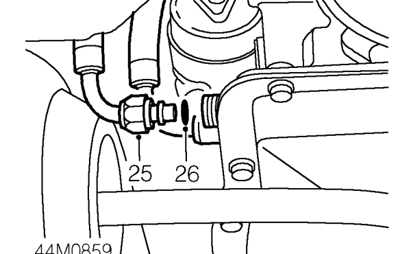 Disconnect front pipe from catalytic converter and remove flange gasket.