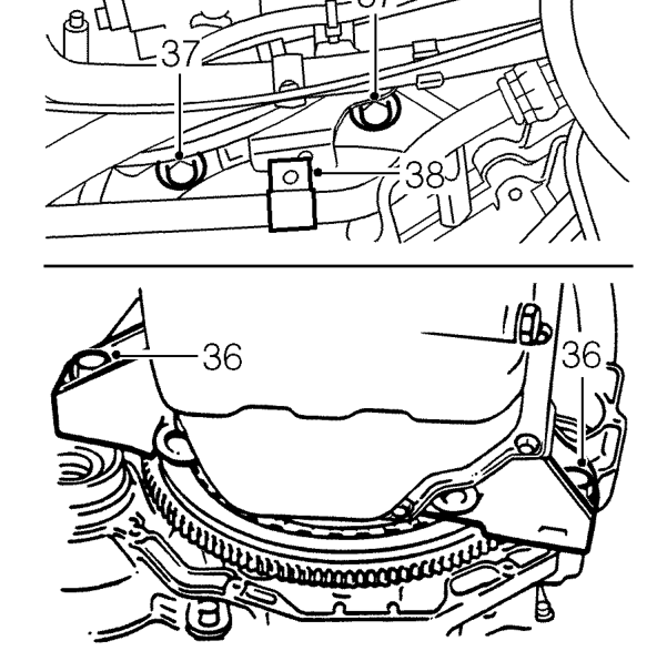 Take weight of gearbox with lifting equipment.