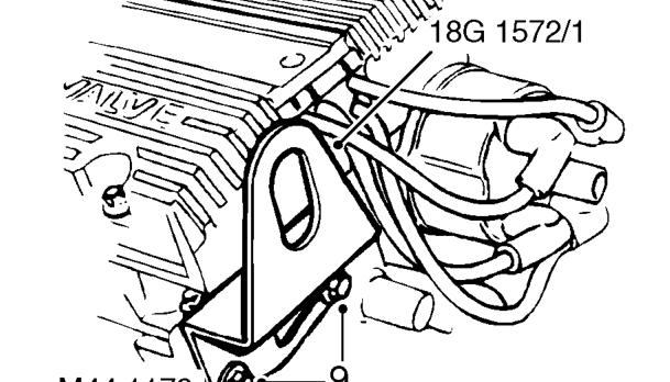 Remove 2 bolts securing camshaft rear cover plate to cylinder head and remove plate.
