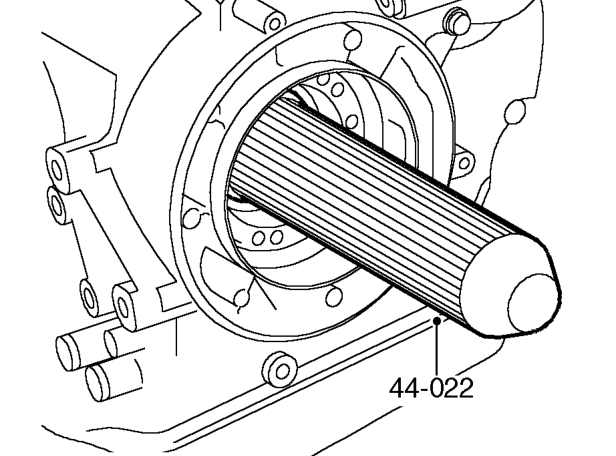 Position primary bearing, numbers on bearing facing outwards.