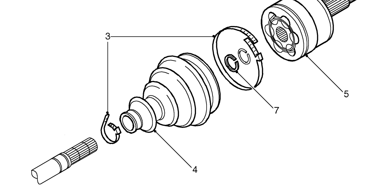 Drive shaft joint - outer – Place drive shaft in vice.