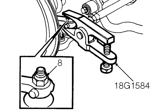 Manual steering rack – Remove road wheel(s).