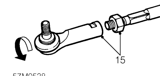 Note number of threads exposed from each track rod end locknut for reference.