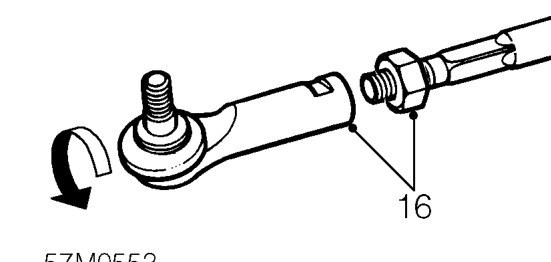 Note number of threads exposed from each track rod end locknut for reference.