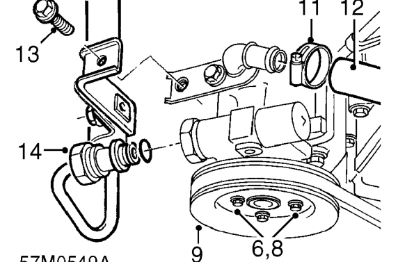 Power steering pump - ’k’ series – Raise engine.
