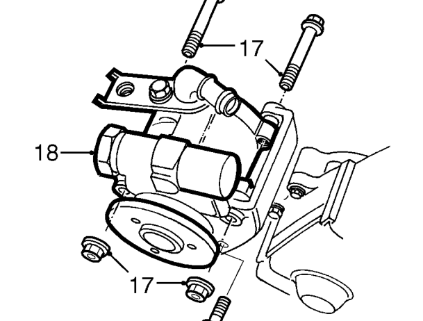 Power steering pump - ’k’ series – Plug hose and power steering pump connections to prevent excess fluid loss and the ingress
