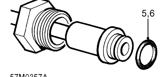 Power steering pump - ’k’ series – Remove plug from fluid outlet hose.