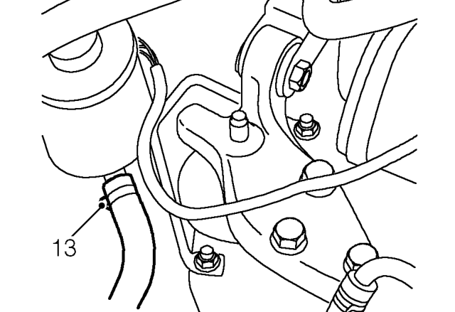 Disconnect high pressure hose from pump and discard ’O’ ring.