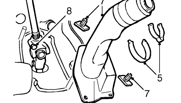 Steering column assembly – Disconnect starter switch multiplugs from fuse box and main harness.