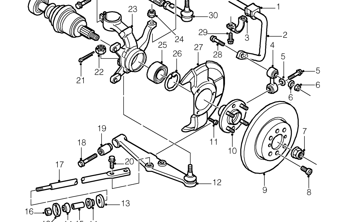Front suspension components
