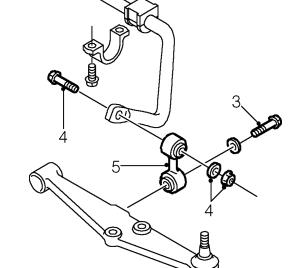 Anti-roll bar link – Remove front road wheel.