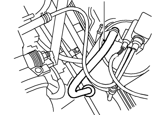 Remove bolt securing clutch cable bracket to rear beam.