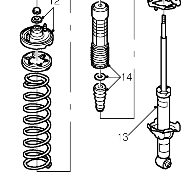 Compress spring 2 - 3 cm, hold shaft with 5 mm Allen key and remove spring mounting plate 