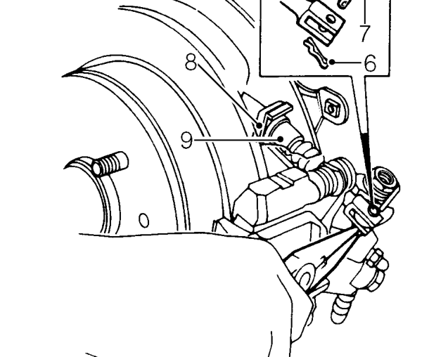 ’h’ frame - models with disc brakes – Remove 2 bolts securing handbrake cables to ’H’ frame and release cables.