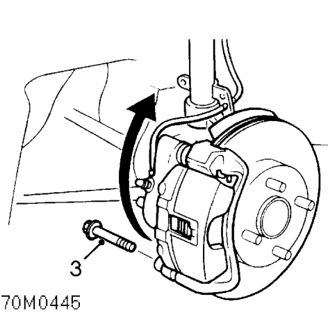 Front brake pads – Remove road wheel(s).