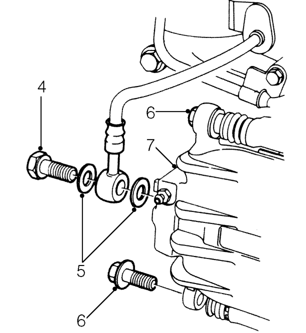 Front brake caliper – Clamp brake hose to prevent fluid loss.