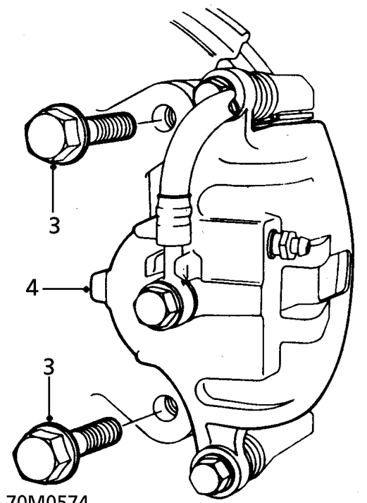 Front brake disc – Remove road wheel(s).