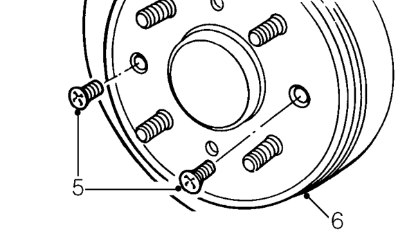 Rear brake disc – Release caliper and tie aside.