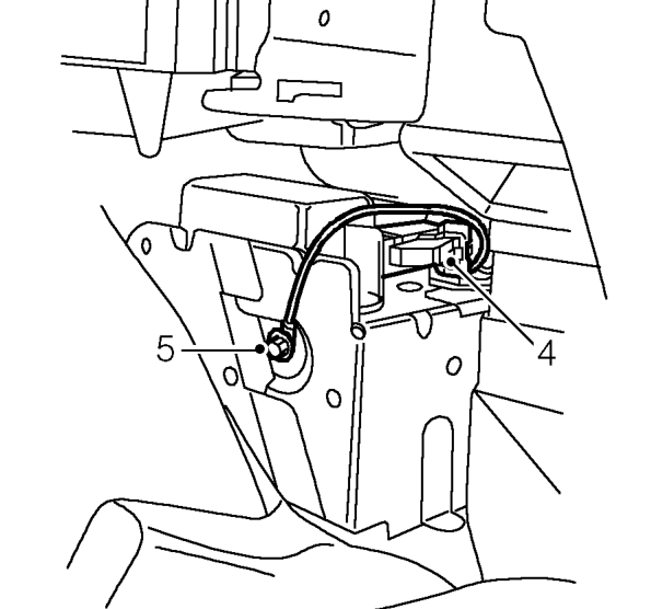Airbag control and diagnostic unit – Remove 2 scrivets securing control and diagnostic unit cover.