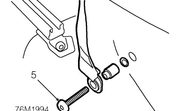 Front seat belt and pre-tensioner - 5 door – Release seat belt guide from ’B’ post.