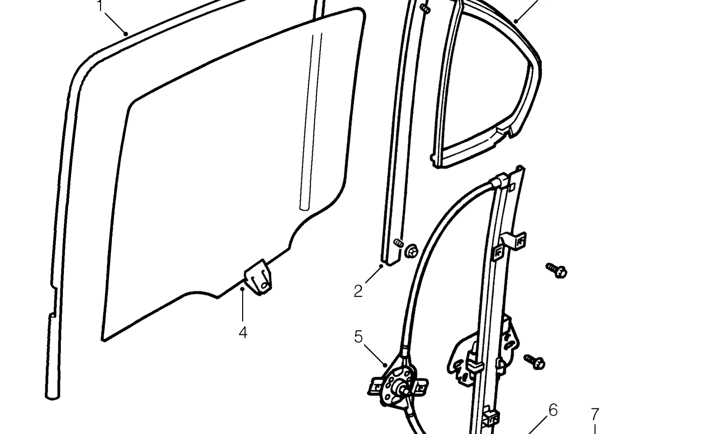 Rear window lift components