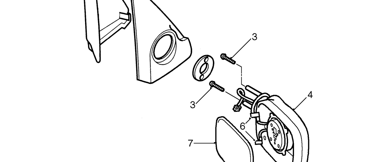 Exterior mirror - electric – Remove front door trim casing. See Interior trim components.