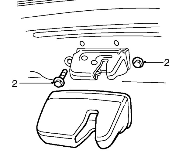 Tailgate latch – Remove tailgate trim casing. See Interior trim components.