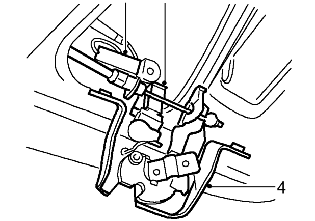 Tailgate latch – Remove 2 bolts securing latch to tailgate.