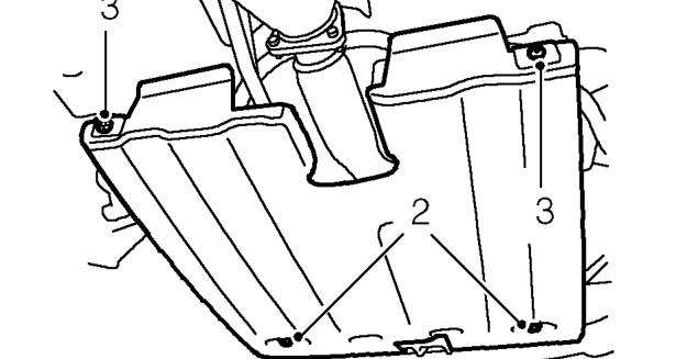 Undertray - ’l’ series – Raise front of vehicle.