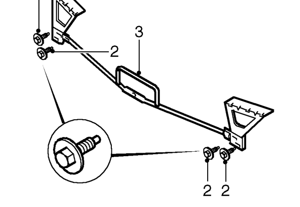 Front bumper armature – Remove front bumper. See this section.