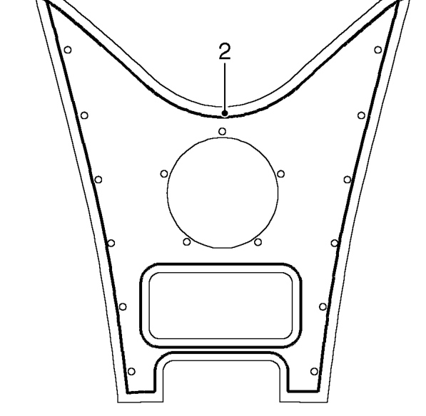 Front console trim pad - brm – Remove all traces of adhesive from console using suitable solvent.