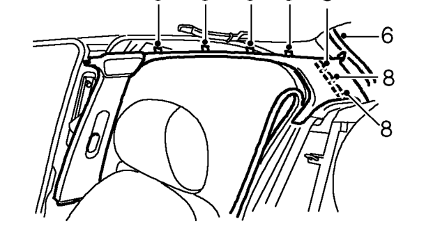 Rear quarter trim casing - 5 door – Release volumetric sensor from trim casing and disconnect multiplug.
