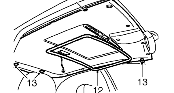Models fitted with sun roof: – Remove sun roof switch escutcheon.