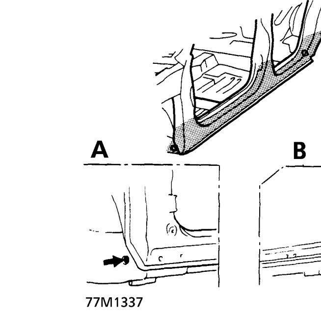 Side sill, inside – Nozzle used: A