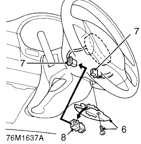 Airbag harness - ’d’ series – Remove front console. See BODY, Interior trim components.