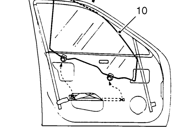 Loosen bolts securing glass to regulator.