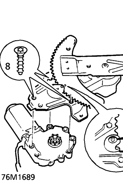 Power windows – Release and remove regulator assembly from door.