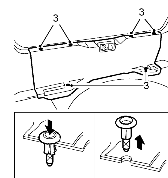 Boot lock release cable – Remove rear seat cushion.