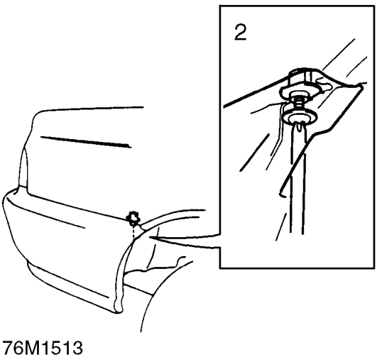 Rear bumper – Open tailgate.