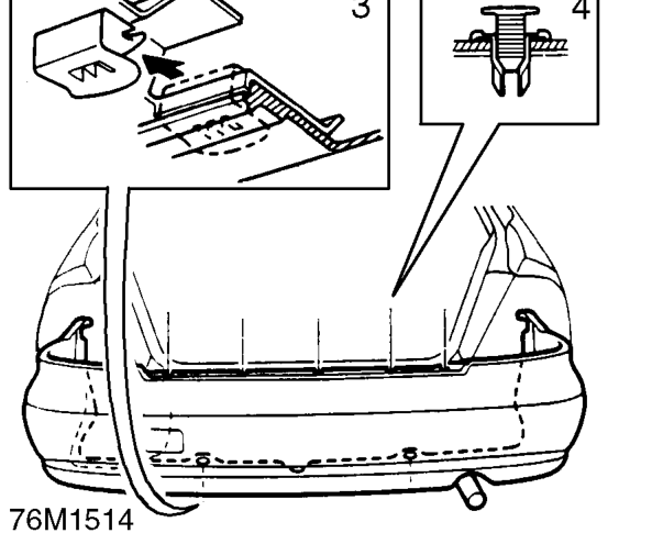 Rear bumper – Remove 2 screws, bumper ends to body.
