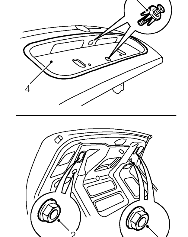 Boot lid applique – Remove number plate.