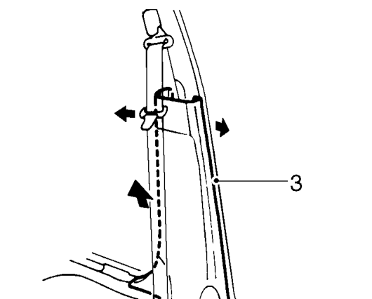 ’b’ post lower finisher – Remove tread plate and carpet retainer.