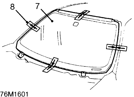 Fit windscreen support brackets, do not tighten screws and fit side finisher retainers.