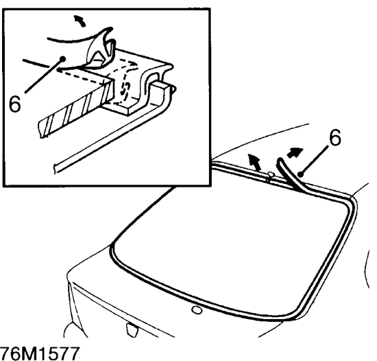 Rear screen – Disconnect 2 leads from demister panel.