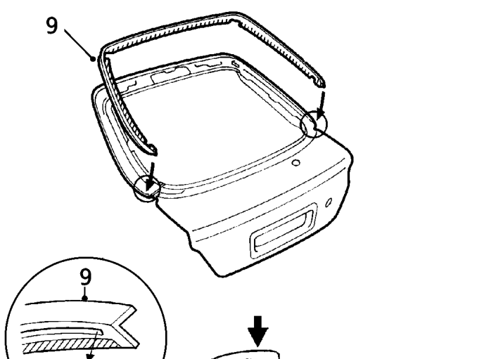 Fit upper and lower fasteners to glass.