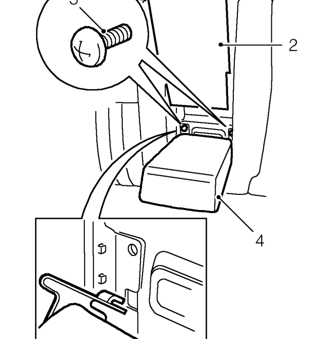 Arm rest rear seat - 4 door – Lower the arm rest.