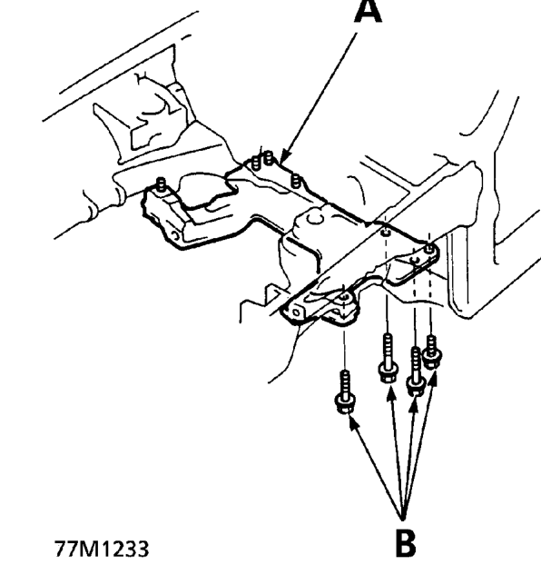 Replacement – Remove the rear beam.