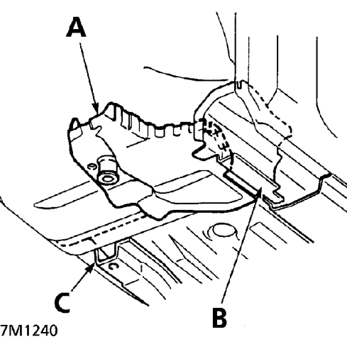 A. Front Side Frame B. Front Side Outrigger C. Inside Sill Extension