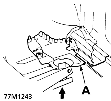 Set the new rear support stiffener in the original position properly and place a jack unde