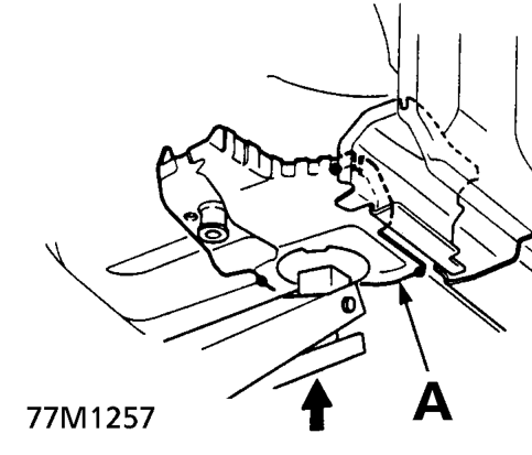 Set the new rear support stiffener in the original position properly and place a jack unde